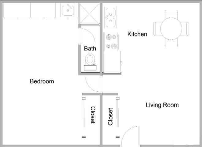 Merdian Pointe Apartments 1x1 Magellan Floor Plan Merdian Pointe Apartments 1x1 Magellan Floor Plan